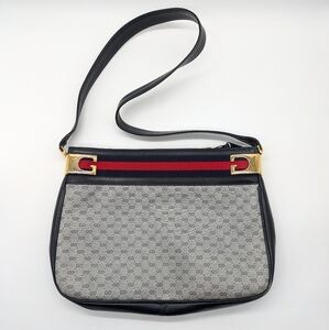 Gucci Vintage Ophidia 1970/80 mini GG canvas & leather shoulder bag